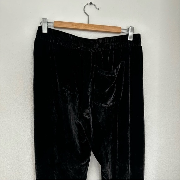 Current/Elliott The Eden Velour Jogger Sweatpants Solid Black Size 1 Small Women - Picture 9 of 12